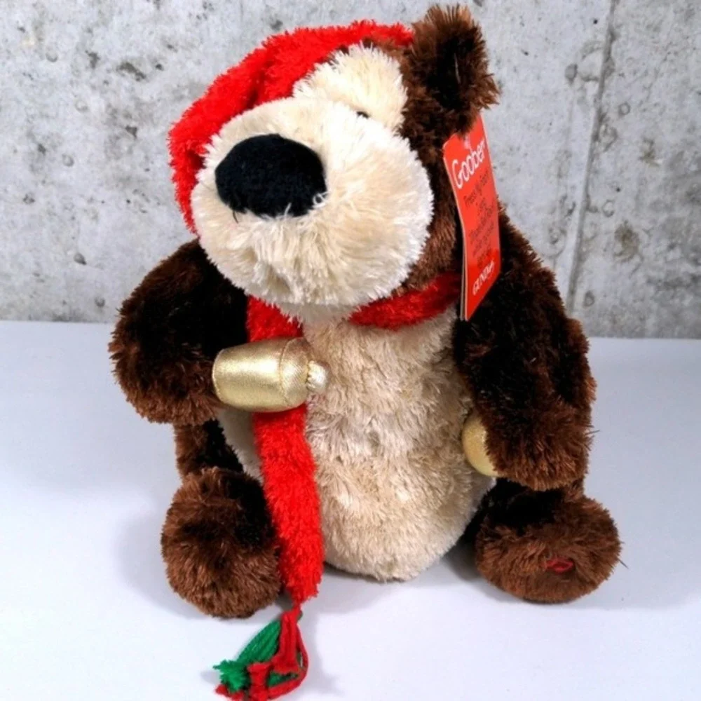Gund Goober Jingle Bell Rock Bear 2007 Animated Musical Light Up Plush 88956 NWT